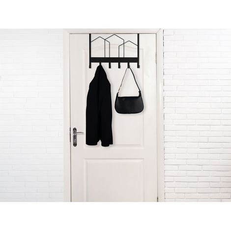 Ausgefallene Türgarderobe LOTTI aus Metall in Schwarz, Breite 48cm (1/5)