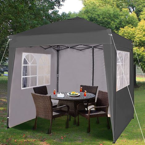 Mcc Premier 2X2m Pop-up Gazebo waterproof coating layer Marquee Canopy WS GREY (1/5)