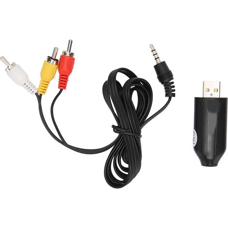 Carte de Capture Vidéo USB Professionnelle, Plug & Play, Conversion VHS vers DVD, Compatible RCA/AV vers USB pour Windows et Mac OS X (1/5)