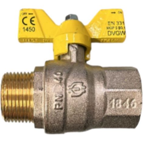 IDRO POINT - RUBINETTO PER GAS A FARFALLA MF 3/4