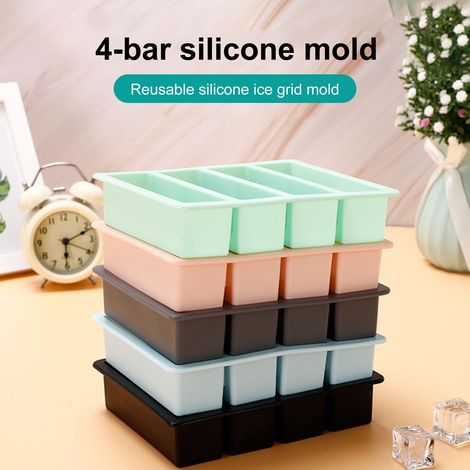 Moule À Beurre En Silicone - 17 X 14,3 X 3,6 Cm - Avec Couvercle - Pour Beurre Maison Chocolat Barres Énergétiques Confitures - 1 Pièce (1/5)