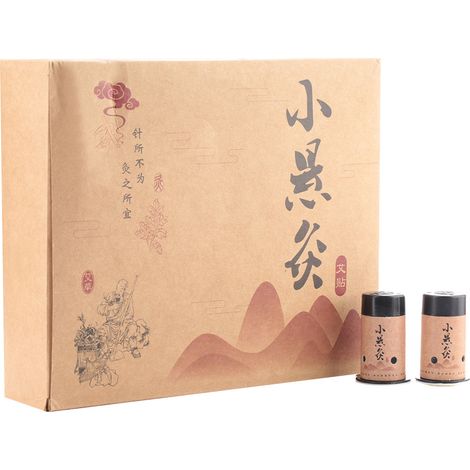 Lot de bâtons d'autocollants mini moxa brun pour acupression, auto-adhésifs, rouleau de moxibustion thérapeutique (1/5)