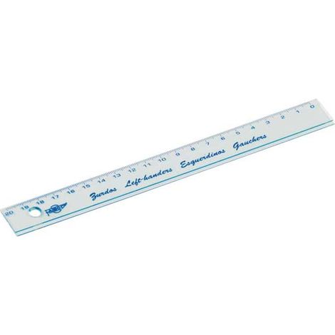 REGLA ESCOLAR FAIBO 20CM ZURDOS