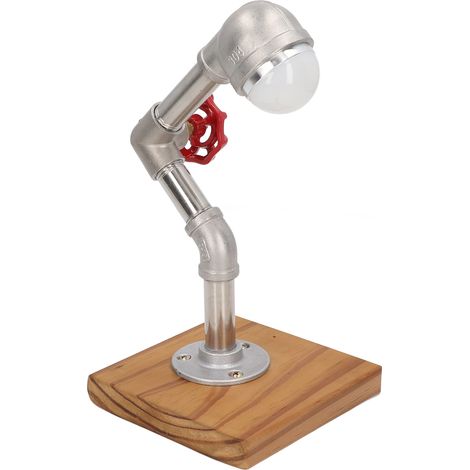Lampe de table au design industriel, style tube, LED blanc froid, décoration intérieure pour chambre ou salon, prise US 110-220 V (1/5)