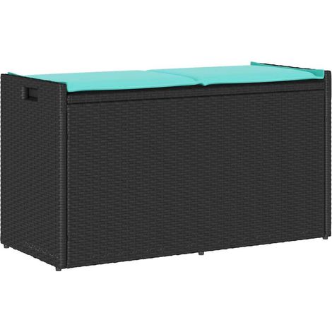 Teenpull – Outdoor-Sitzbank mit Stauraum und Kissen Schwarz 100 cm (1/5)