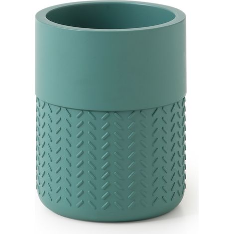 Portaspazzolini d’appoggio in resina e bambù TH98 Gedy serie THEA Verde (1/2)