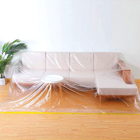 Funda para sofá, funda para muebles duradera e impermeable, a prueba de polvo, 270 cm x 15 m (1/5)