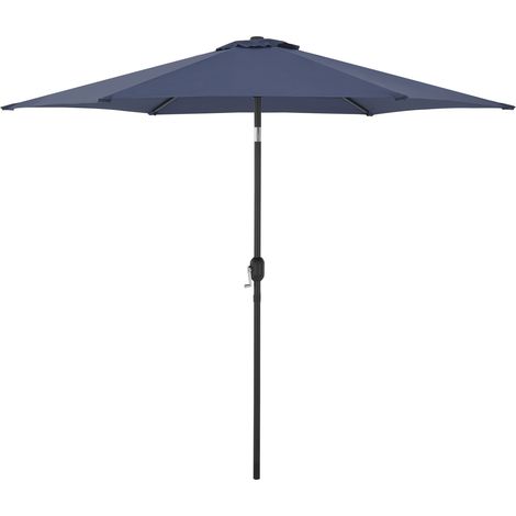 Parasol Altino hexagonal polyester 270 x 235 bleu marine [casa.pro] (1/5)