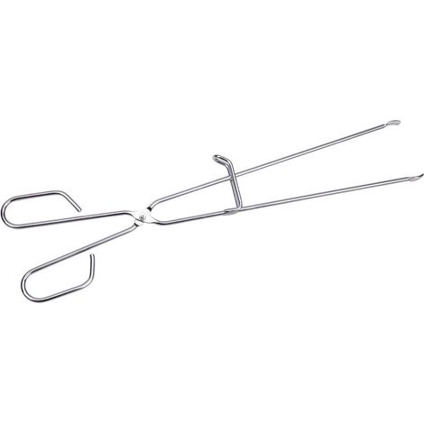 SAUVIC tenacilla barbacoa guia 45 cm , Tenacilla con guía 45 cmFabricada en acero zincado de alta calidadIdeal para barbacoaIncluye guía para no doblarse por el peso