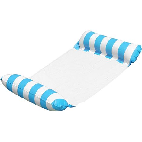 (12070 CM)Hamac gonflable pour adulte en PVC durable pliable rayé pour piscine, fêtes, cadeaux d'été (1/3)