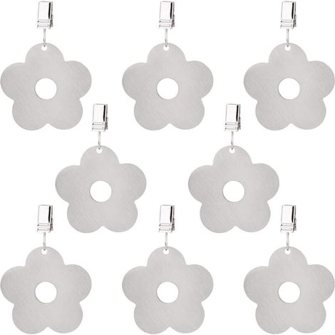 Tischdeckenbeschwerer aus Edelstahl, 8 Stück, Tischdeckenbeschwerer mit Clips, Outdoor-Tischdeckenhalter-Anhänger für Party, Picknick, Garten, Indoor, Outdoor-Camping (1/4)