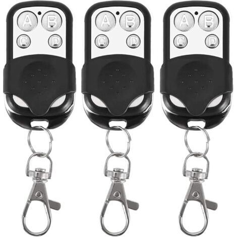 Lot de 3 télécommandes universelles pour Portail Automatique fréquence 433,92 MHz Code Fixe, 4 Boutons pour contrôler jusqu'à 4 Portes (1/5)