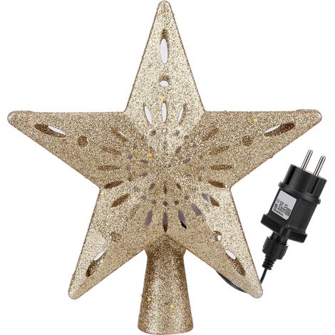Projecteur LED Étoile de Noël, Lampe de Projection RGB pour Décoration de Sapin, Branchement UE 220‑240V