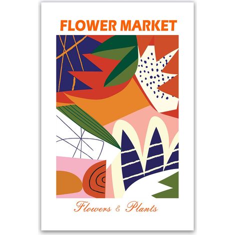 Tableau Flower Market composition florale moderne