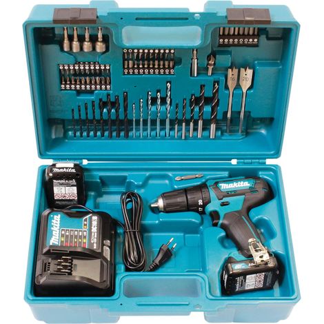 Perceuse-visseuse à percussion sans fil 12 V max. 2 Ah - 2 batteries + chargeur dans coffret de transport (1/5)