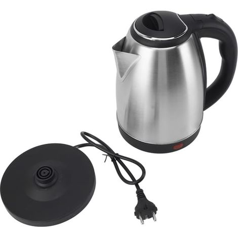 Bouilloire électrique 2L 1500W avec arrêt automatique et réservoir en acier inoxydable, chauffe-eau rapide. (1/4)