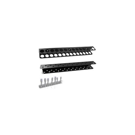 2 Pièces Ensemble Porte Outils Mural, Support Mural pour Pinces de 40 cm et Support pour Tournevis de 40 cm, en Acier au Carbone, pour Organiser L'atelier, le Hangar, le Garage (Noir)