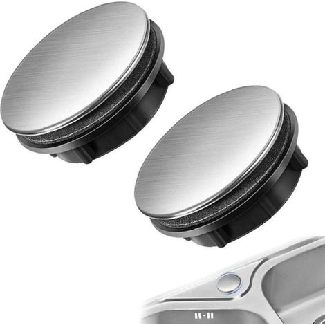 Lntyq Lids of Hole of sink,2 Pcs Cover sink Stainless Cover of Hole of Sink of Kitchen for bathroom Kitchen (1/5)