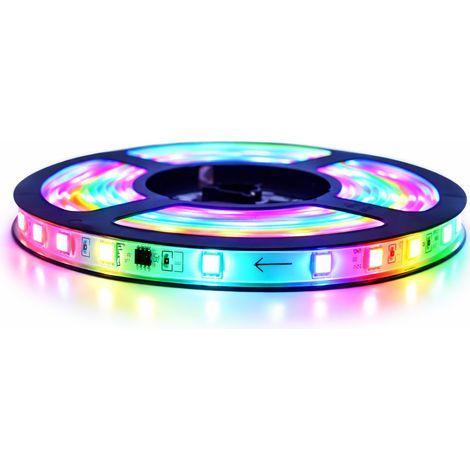 Kit de cinta profesional 5050/SMD2811 - 30 leds/m - 5 metros RGB  Transformador: No se incluye la fuente de alimentación