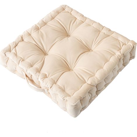 Coussin (blanc cassé) - Dimensions 42x42 cm - Épaisseur idéale - Confortable et élégant - Agréable au toucher (1/5)