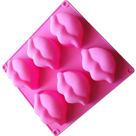 Moule à gâteau en silicone Hot Lip (6 pièces) - Idéal pour la Saint-Valentin, les mariages et les fêtes. (1/5)
