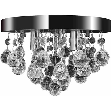 vidaXL Lámpara de techo de cristal diseño cromado (1/5)
