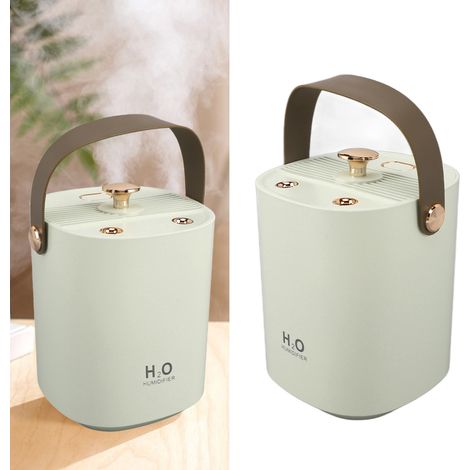 Humidificateur grande capacité 1,2 L avec veilleuse, double pulvérisation, poignée, large diffusion, format bureau, usage domestique, petit format, USB, atomisation silencieuse, humidificateur de voit (1/5)