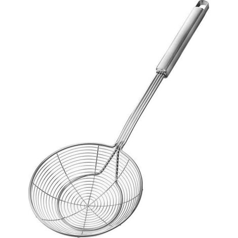 Louche écumoire - Cuisine - Acier inoxydable - 13.5 cm - Résistante à la chaleur - Facile à nettoyer (1/5)