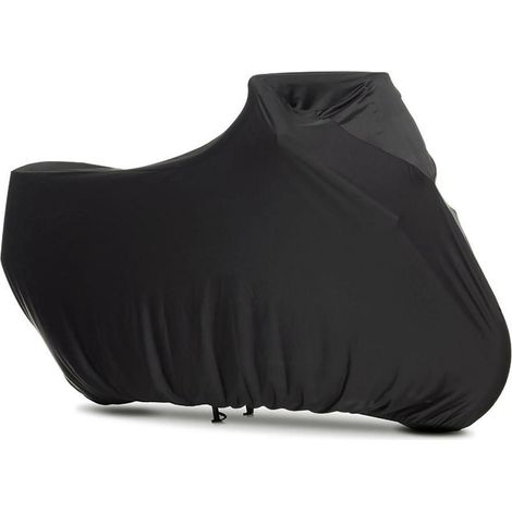 Motorrad Abdeckplane Stretch Stoff Innen Staubschutz atmungsaktiv XL Schwarz (1/5)