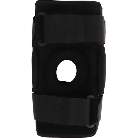 Genouillère de sport avec coussin en silicone amovible, genouillère anti-chute pliable pour cyclisme et basket, noir et rouge (1/5)