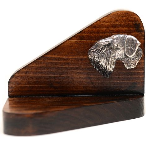 Terrier tchèque, Cesky Terrier - bougeoir en bois avec un chien, porte-bougie chauffe-plat, hommage canin par Art-Dog (1/5)