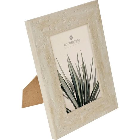 Cadre Photo Effet Travertin "Anaya" 10x15cm Beige