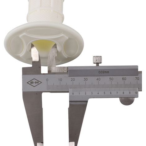 Guidon GOOFIT 17 mm, blanc, adapté aux motos, véhicules tout-terrain et scooters. (1/4)