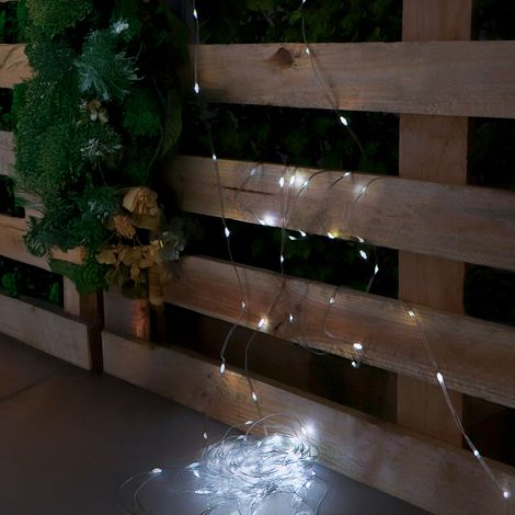IluminaShop - Guirnalda Exterior LED con USB 7000K (15 Metros)  Blanco Frio 7000