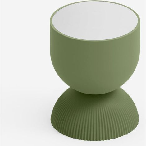 Tavolino da salotto design moderno in polietilene piano bianco Illo - Verde 2 (1/3)
