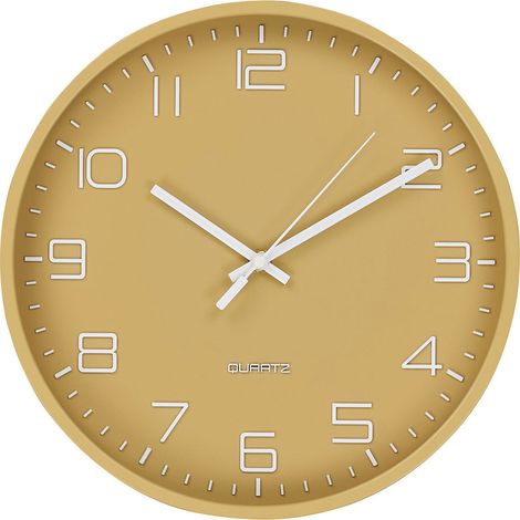 Rosolini Wanduhr lautlos Ø30cm Ocker. (1/5)