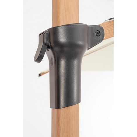 Ombrellone in legno naturale bizzotto braccio rica 3,3 mt. per giardino (1/5)