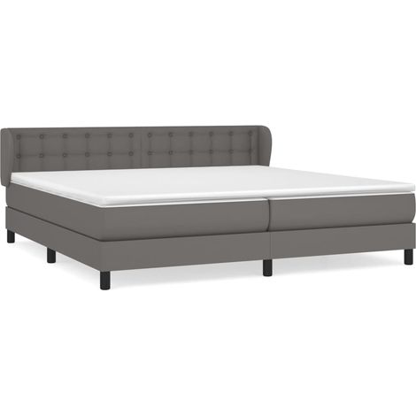 Maison Exclusive - Boxspringbett mit Matratze Grau 200x200 cm Kun (1/5)