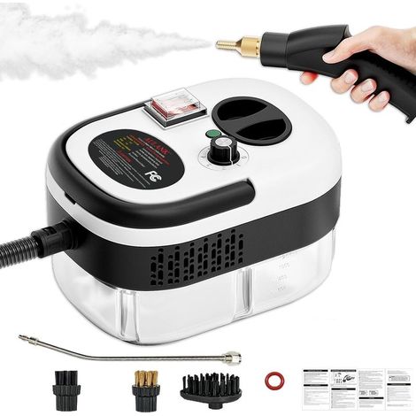 2500W Handheld Steam Cleaner,Portable Car Steamer For Auto Detailing,High-Temperature and Pressure Steam Cleaner For Home, Steam Cleaning Machine for Furniture,Kitchen,Grout,Floor,Tile (03-White) (1/4)