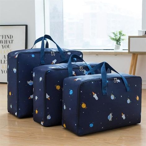 Sacs de rangement pour couettes 3 pièces lot portable avec séparateurs intégrés housse de stockage compacte et facile à transporter