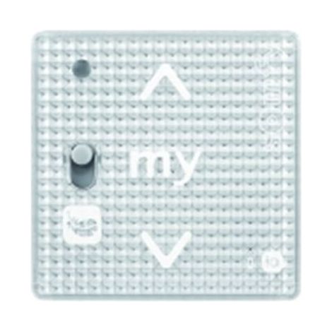 Comando Parete Muro Sfioramento 1 Canale SOMFY SMOOVE RS100 IO SILVER SHINE 1811317 Bianco