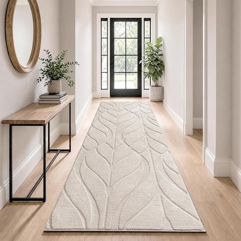 Tapis Couloir Long 80x300 cm, Antidérapant Tapis de Passage Cuisine Lavable en Machine, Doux Moderne, pour Chambre, Salon, Buanderie (1/5)