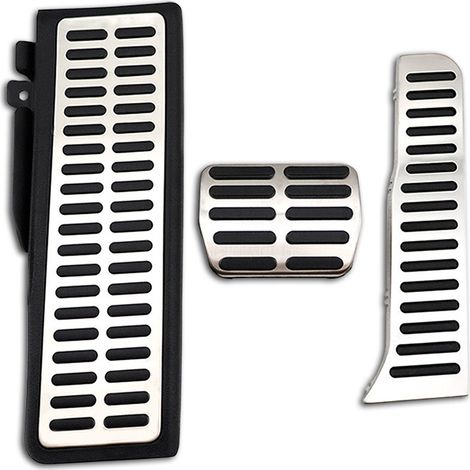 Lntyq Antidérapant Automatique pour Volkswagen Golf 5 6 MK5 MK6 LHD 2003-2013 (MT avec Repos) Accessoires de Couverture de pédales de Frein de pédale d'accélérateur de Voiture d'acier Inoxydable