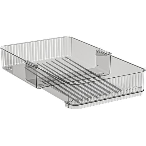 Organiseur de tiroir – Tiroir rangement pour cosmétiques Plateaux polyvalents maquillage, chambre à coucher, ustensiles cuisine Large - (1/5)