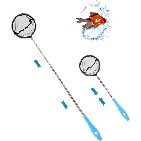 Red telescópica de acero inoxidable para pesca - Acuario - Camarones - Peces pequeños (1/5)
