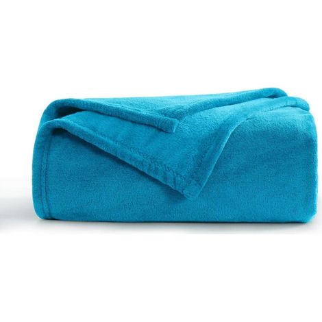 Kuscheldecke Fleecedecke Couchdecke Kinder Winter 130 x 150 cm Türkis (1/5)