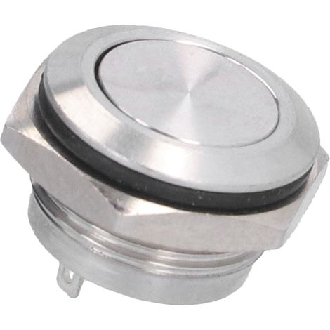 Lot de 5 interrupteurs à bouton plat en acier inoxydable étanches, bornes à vis, accessoires d'alimentation 0-220 V, 16 mm
