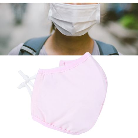 3er-Pack waschbare Gesichtsmasken aus Baumwolle, staubdicht, atmungsaktiv, Mundschutz für Erwachsene, Männer und Frauen (Rosa) (1/5)