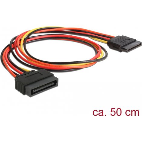 Delock cable power sata 15 pin male  sata 15 pin female extension 50 cm