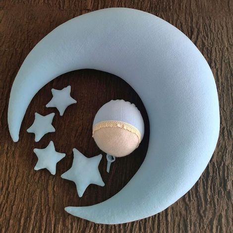 Coussin pour bébé, tête plate, modelage de la tête, coussin pour enfant, soins pour bébé, ensemble de 6 coussins lune pour séance photo de nouveau-né